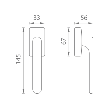 AKCIÓ Euro ablakkilincs MP CB - DK - MOOD ONEQ - HR (Matt kék (C06))
