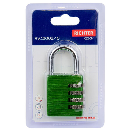 Alumínium kódos lakat Richter RV.12002.40.ZEL