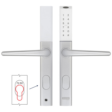 Richter digitális kilincs DH.S3B-C.STR (ezüst)