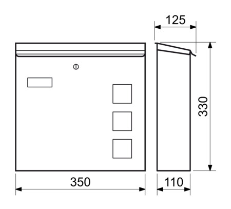 Postaláda RICHTER BK.703.G.AM (matt antracit)