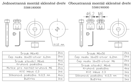 ROSTEX OMEGA kilincs (fekete) - kétoldalas