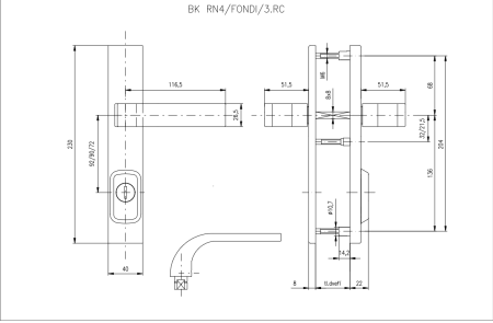 ROSTEX RN4 FONDI biztonsági szerelvények (PLATINA MAT)