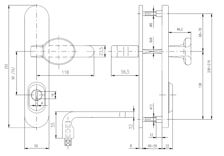 ROSTEX BK RX4-50 SOLID 3. osztályú biztonsági szerelvények (RÉZ MAT)