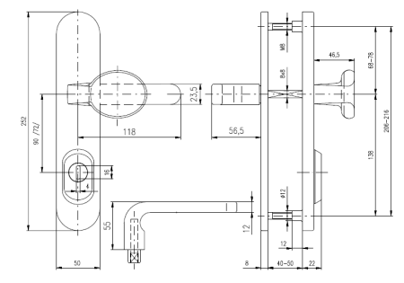 ROSTEX RX 802-50 SOLID 3. osztályú biztonsági szerelvények (TITÁN ARANY MATT)